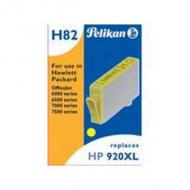 Pelikan wiederbefüllte Tinte 4108968 ersetzt HP920XL / Nr. 920 XL, gelb, Inhalt: 13 ml, Gruppe 1718 wiederaufbereitet nach DIN 33871-2 (4108968 / H82) für hp Offi jet 6000 / 6000 Wireless / 6000 special Edition / 6500 /