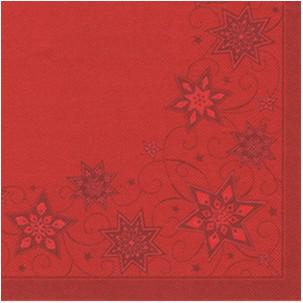 Weihnachts-Motivserviette "Just Stars", rot 82447