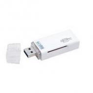 LogiLink USB 3.0 Mini Kartenleser, weiß Kartenlese- und Schreibperipherie für SC, SDXC, Micro SD, Micro SD-HC, 5 Gbit Datentransfer, Schutzvorrichtung gegen Staub und Schmutz, Kunststoffgehäuse, Maße: (B)70 x (T)25 x (H)13 mm (CR0034)