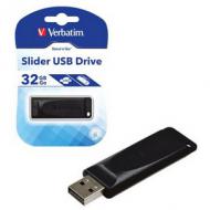 VERBATIM DRIVE SLIDER USB Stick 32GB USB2.0 schwarz (98697)