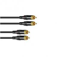 SOMMER CABLE Cinch Kabel 2x2 1m sw Hicon (30307392)