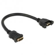 DELOCK Kabel HDMI A Buchse HDMI A Buchse zum Einbau 0,25 m (85100)