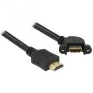 DELOCK Kabel HDMI A Stecker HDMI A Buchse zum Einbau 110 Grad 1 m (85103)