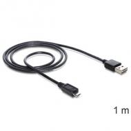 DELOCK Kabel EASY USB 2.0-A Micro-B Stecker/Stecker 1 m (83366)