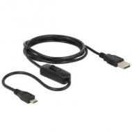 DELOCK Ladekabel USB 2.0 Typ-A Stecker USB 2.0 Micro-B Stecker mit Schalter für Raspberry Pi 1,5 m (84803)