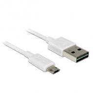 DELOCK Kabel EASY-USB 2.0 Typ-A Stecker EASY-USB 2.0 Typ Micro-B Stecker weiss 2 m (84808)