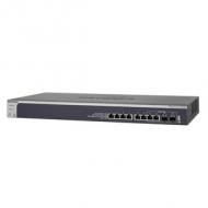 NETGEAR 8-Port 10-Gigabit Ethernet Smart Switch + 2 shared combo copper / SFP+ Fiber ports (XS708T-100NES)