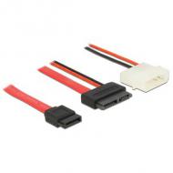 Delock sata-kabel slim 13pin -> sata 7pin +2pin molex 0.50m (84790)