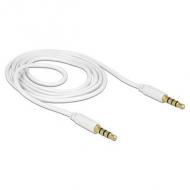 DELOCK Kabel Klinke 3,5 mm Stecker Stecker 4 Pin IPhone 1,0 m weiß (83440)