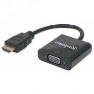 MANHATTAN HDMI auf VGA Konverter HDMI-Stecker auf VGA-Buchse schwarz Polybag (151467)