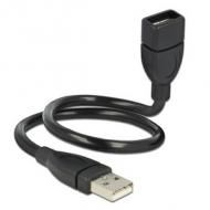 DELOCK Kabel USB 2.0-A Stecker Buchse ShapeCable 35 cm (83498)