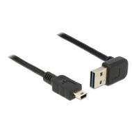 DELOCK Kabel EASY USB 2.0-A oben/unten gewinkelt Mini USB 5 Pin Stecker/Stecker 1 m (83543)