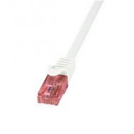 LogiLink Patchkabel PrimeLine, Kat. 6, U / UTP, 2,0 m, weiß ungeschirmt, 4 x 2 AWG 24 / 7, Belegung: 1:1, Kupferader, Mantel: LSZH, 2x RJ45 ungeschirmte Stecker, Haube vergossen, vergoldete Kontakte, Farbe Knickschutztülle: weiß, Kabelbedruckung: Kategorie, Kabeltyp, im Polybeutel (CQ2051U)