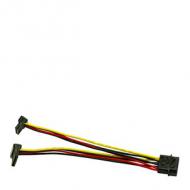 Inter-tech adapter 1x molex -> 2x sata power 90° 0,15m (88885307)