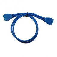 Inter-tech kabel 1x usb3.0m 20pin -> 1x usb3.0 f 20 pin 0,5m (88885315)