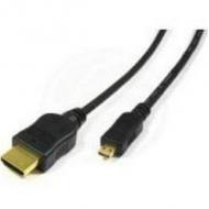 Hdmi-kabel mediarange 1.4 gold con.a / d(micro),1m,black,ether (mrcs146)