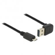 DELOCK Kabel EASY USB 2.0-A oben / unten gewinkelt Micro-B Stecker / Stecker 1 m (83535)