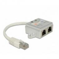 DELOCK Netzwerk Adapter RJ45 Port Doppler 1xSt-2xBu 2xISDN (65224)