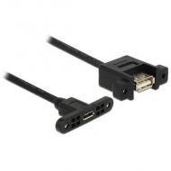 DELOCK Kabel USB 2.0 micro-B Buchse zum Einbau USB 2.0 A Buchse zum Einbau 0,25 m (85109)