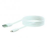 Schwaiger usb kabel 2.0 apple lightning 2,0m flachkabel weiß (lkf200l532)