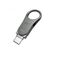 Usb-stick  16gb silicon power usb3.0 c80 silver type-c ready (sp016gbuc3c80v1s)