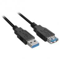 Sharkoon kabel usb 3.0 verlängerung  1,0m           schwarz (4044951015672)