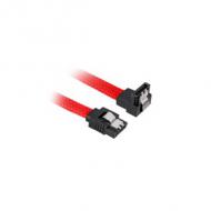 Sharkoon kabel   sata iii 90° sleeve  0,30m         rot (4044951016457)