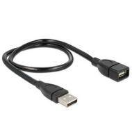 DELOCK Kabel USB 2.0-A Stecker Buchse ShapeCable 50 cm (83499)
