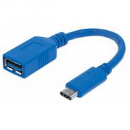 Manhattan usb kabel 3.1 c -> a st/bu  0.15m blau (353540)