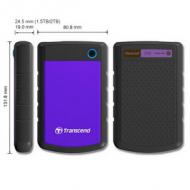 TRANSCEND SJ25H3P HDD 2TB extern 6,4cm 2,5Zoll USB 3.0 Purple (TS2TSJ25H3P)