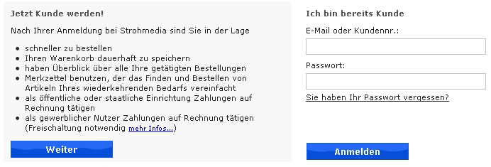 Strohmedia Anmeldung